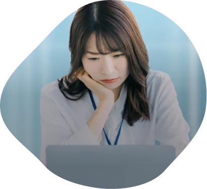 担当者の負担が偏っている